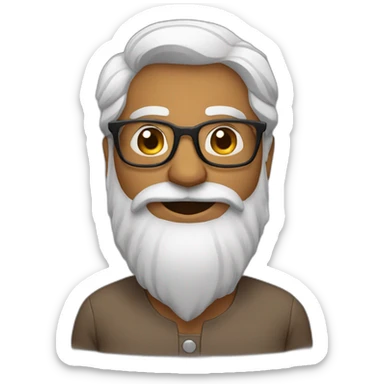 indian-guy-with-beard-and-glasses sticker