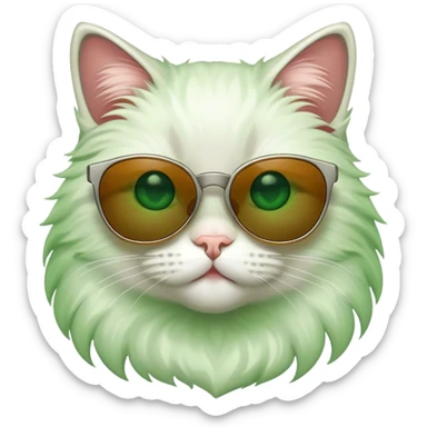 Cat with sunglasses sticker