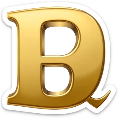 La lette O et p en or sticker