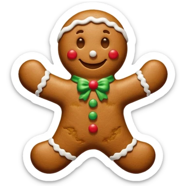 Christmas gingerbread easy sticker