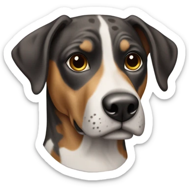 catahoula dog with black and brown trim sticker