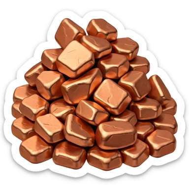 copper nuggets pile sticker