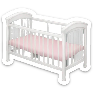 Crib for baby sticker