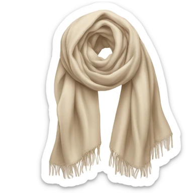 Beige scarf  sticker