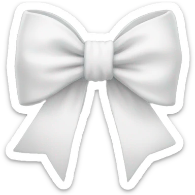 White bow  sticker