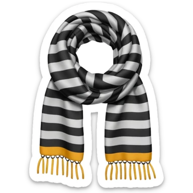 scarf in grey and black stripes sticker