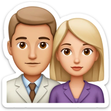 husband and wife glued togetger sticker