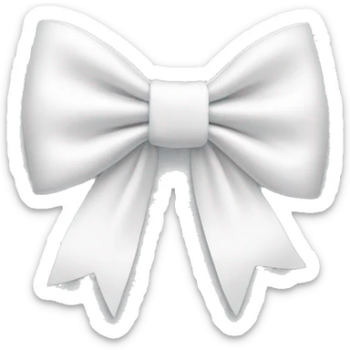 White bow on white bow sticker