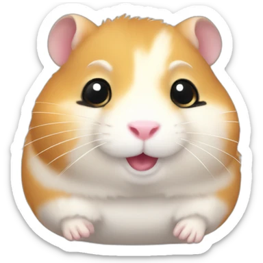 Cute little Chubby Hamster  sticker
