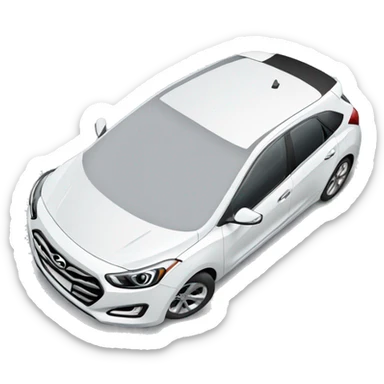 A white Hyundai I30 car  sticker