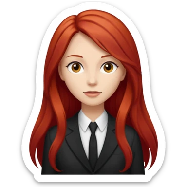 Mujer flaca con cabello largo color rojo color de piel blanca, hombre de color medio moreno con cabello color negro, flaco sticker