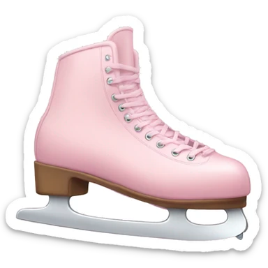 pastel pink ice skates sticker
