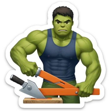 Hulk sawing - at globle gym, we are better than you and we know it. sticker