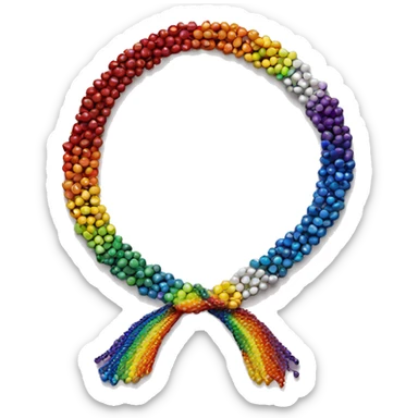 Beaded rainbow friendship bracelet sticker