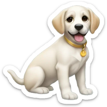 puppy in fountain sticker