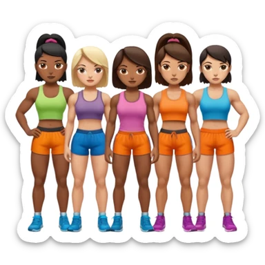 macho girl, different ones sticker