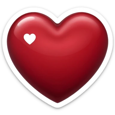 Bordeaux heart sticker