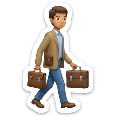 side profile of man walking with wrench in one hand and briefcase in the other sticker