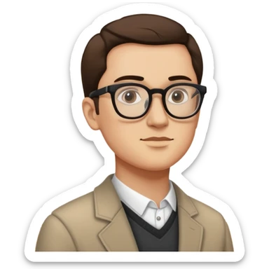 a person looking at art in a museum sticker