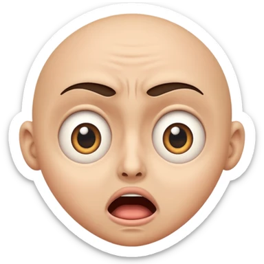 😱 — frightened face (wide-open eyes and mouth, expression) sticker