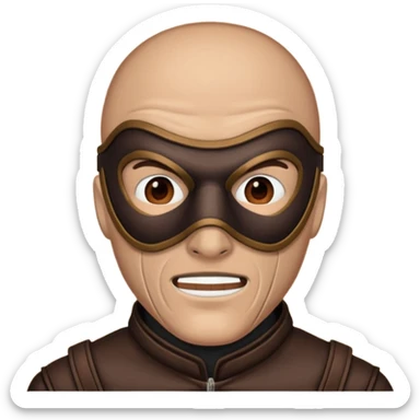 bdsm slave leather mask fullhead on man  sticker