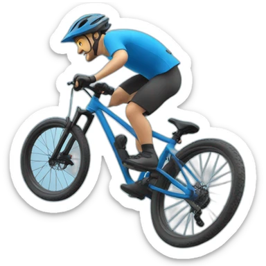 Man withe on the blue vtt jump sticker