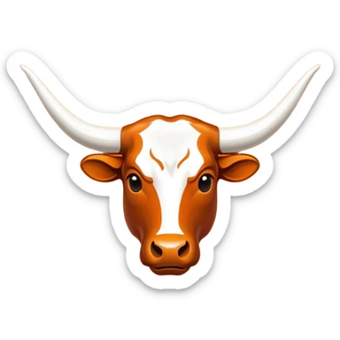 Texas longhorns logo all orange sticker