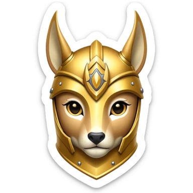 Iron-clad golden fawn sticker