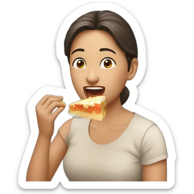 Cristina Córdula eating a kinder sticker