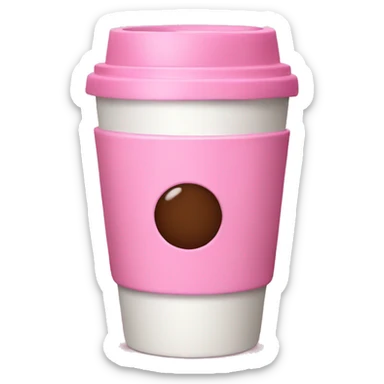 Coffee pink sticker