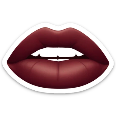 Maroon lipstick with heart sticker