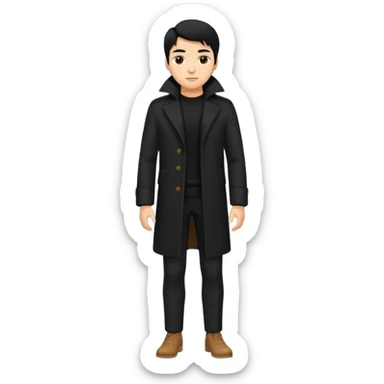 The Walking Man black hair all body sticker