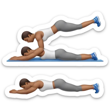 side-view guy lying down weighted glute-bridges sticker