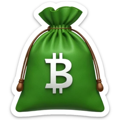 money bag with indian rupeee symbol sticker