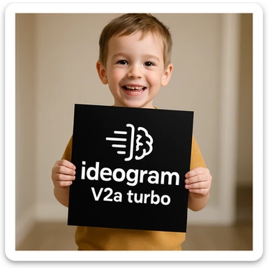 make image of a child holding a poster of this image sticker