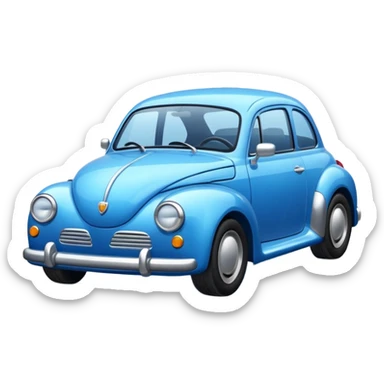 blue car ios emoji sticker