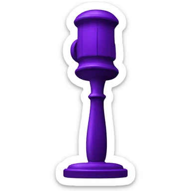 Purple judge hammer  sticker