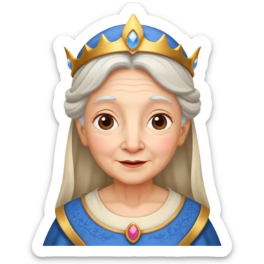 The kind and amiable grandmother in medieval fairy tales sticker