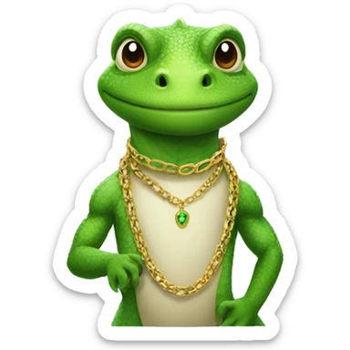 Lizard with a good necklace sticker