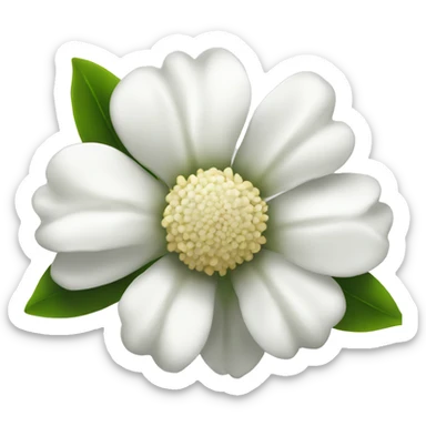 white flower sticker