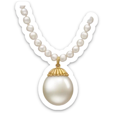 Pearl necklace sticker