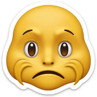 darkened yellow emoji face showing despair sticker
