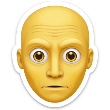 Bog eyed yellow man dealing like a moron sticker