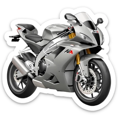 grey aprilia rsv4 motorcycle sticker