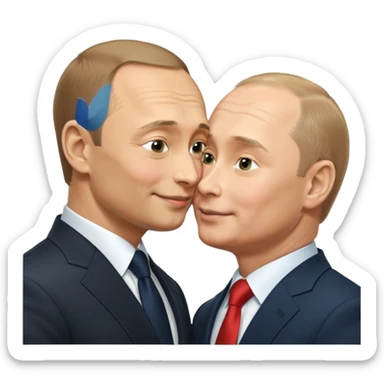 putin kiss zelensky sticker
