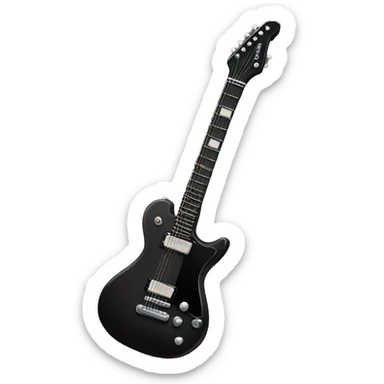 Black electric guitar sticker