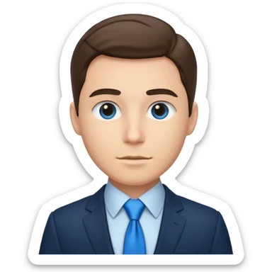 guy with suit and blue tie sticker