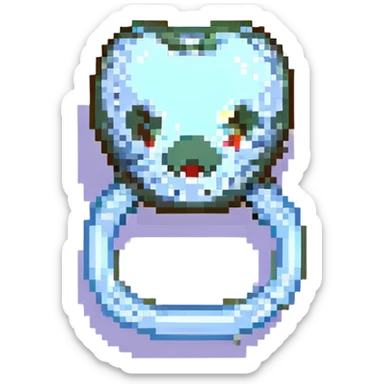 pixel art orange pacifier sticker