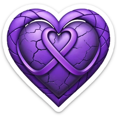 Purple hurt and infinity simble in up to the heart  sticker