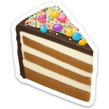Confetti cake slice sticker